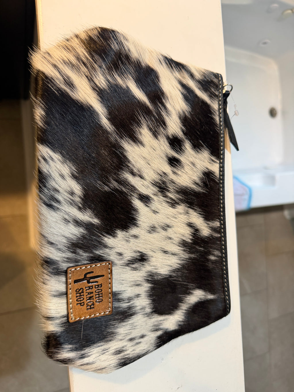 Western Cowhide Makeup Bag Travel