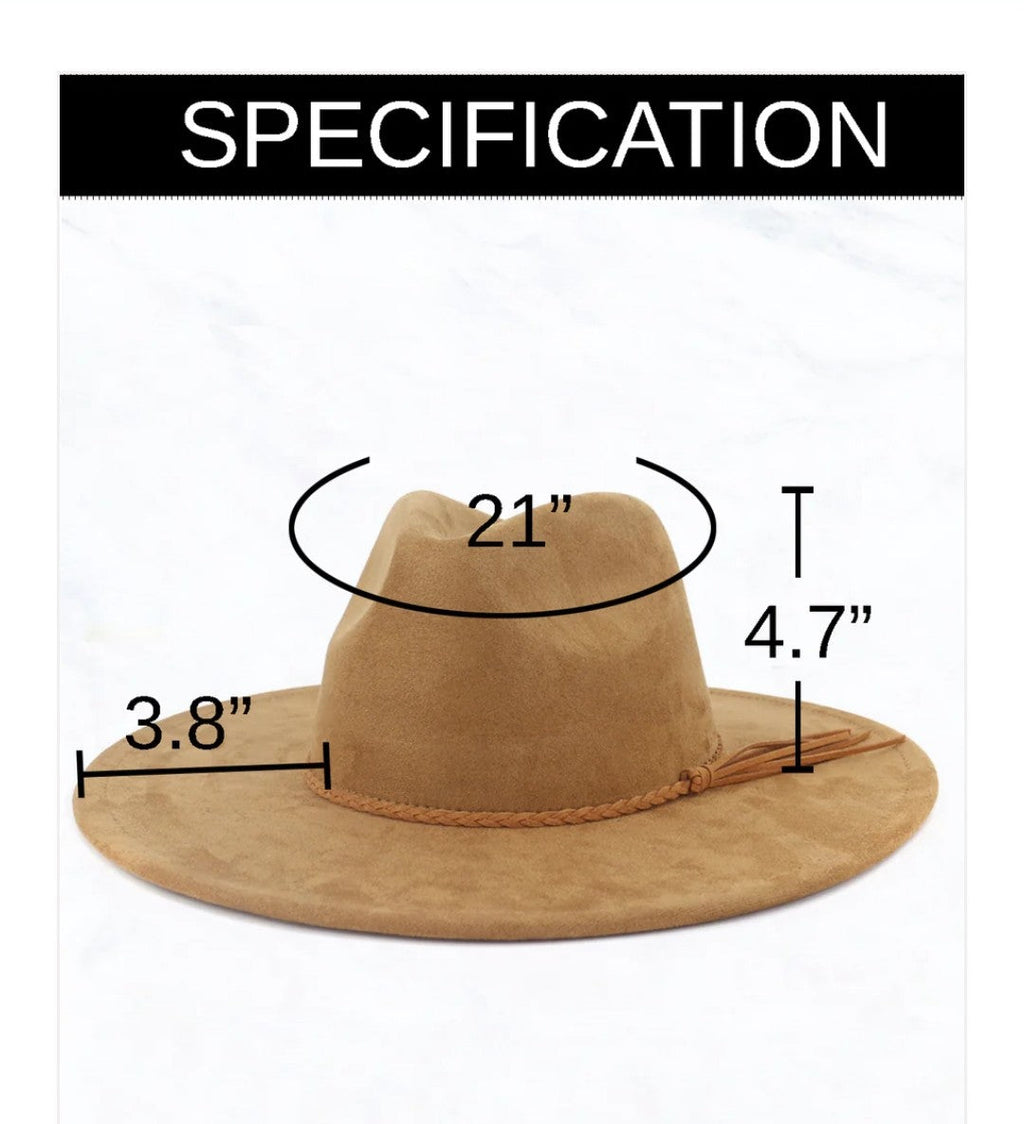 Hand-Painted Leopard Boho Western Cowgirl Hat & Band-Tan 987m