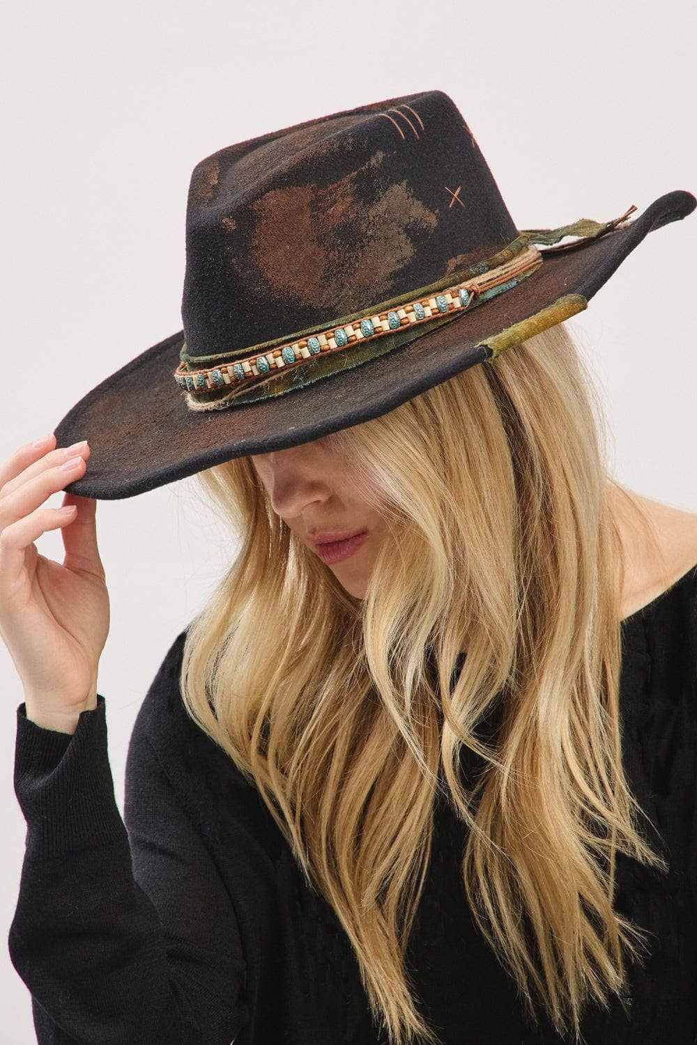 MH0236 Patrice Heritage Worn Shapable Cowboy/Fedora Hat