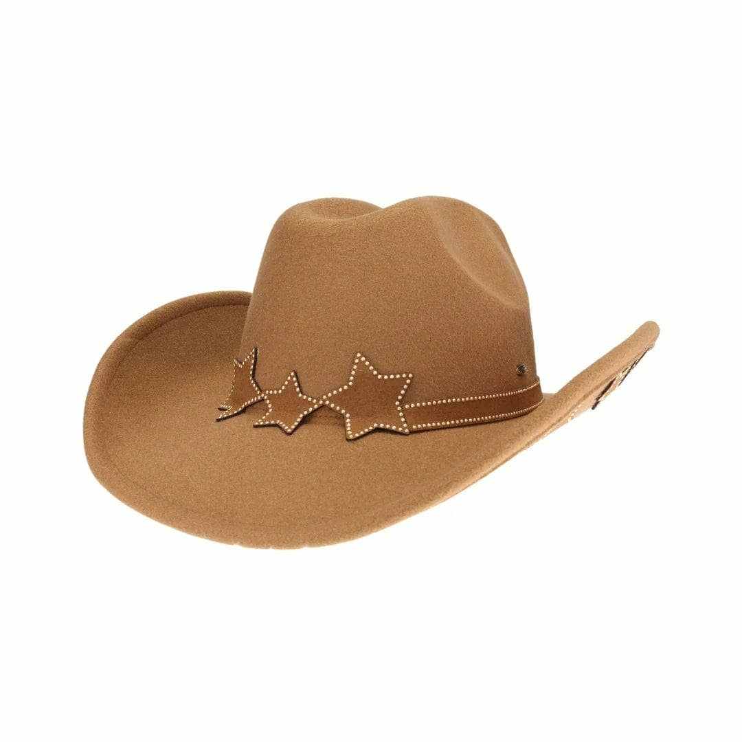 VCC0074 Studded Star Brim Felt Cowboy Hat