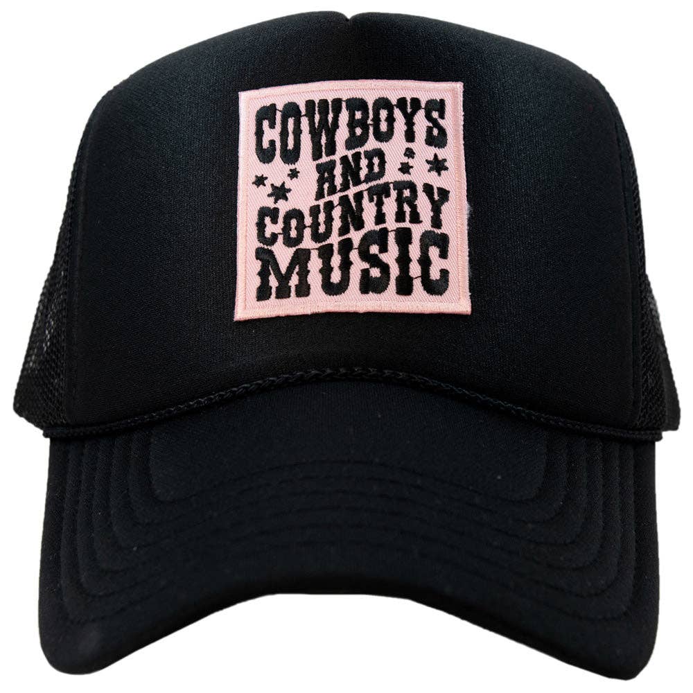 Cowboys & Country Music Pink Patch Foam Trucker Hat