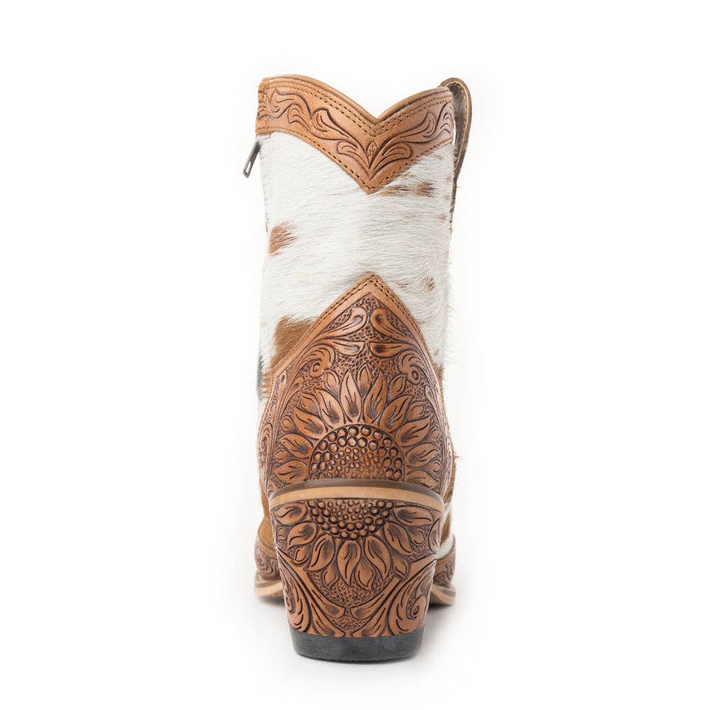 Myra Georgia Trail Hair-on Hide & Hand-tooled Leather Boots