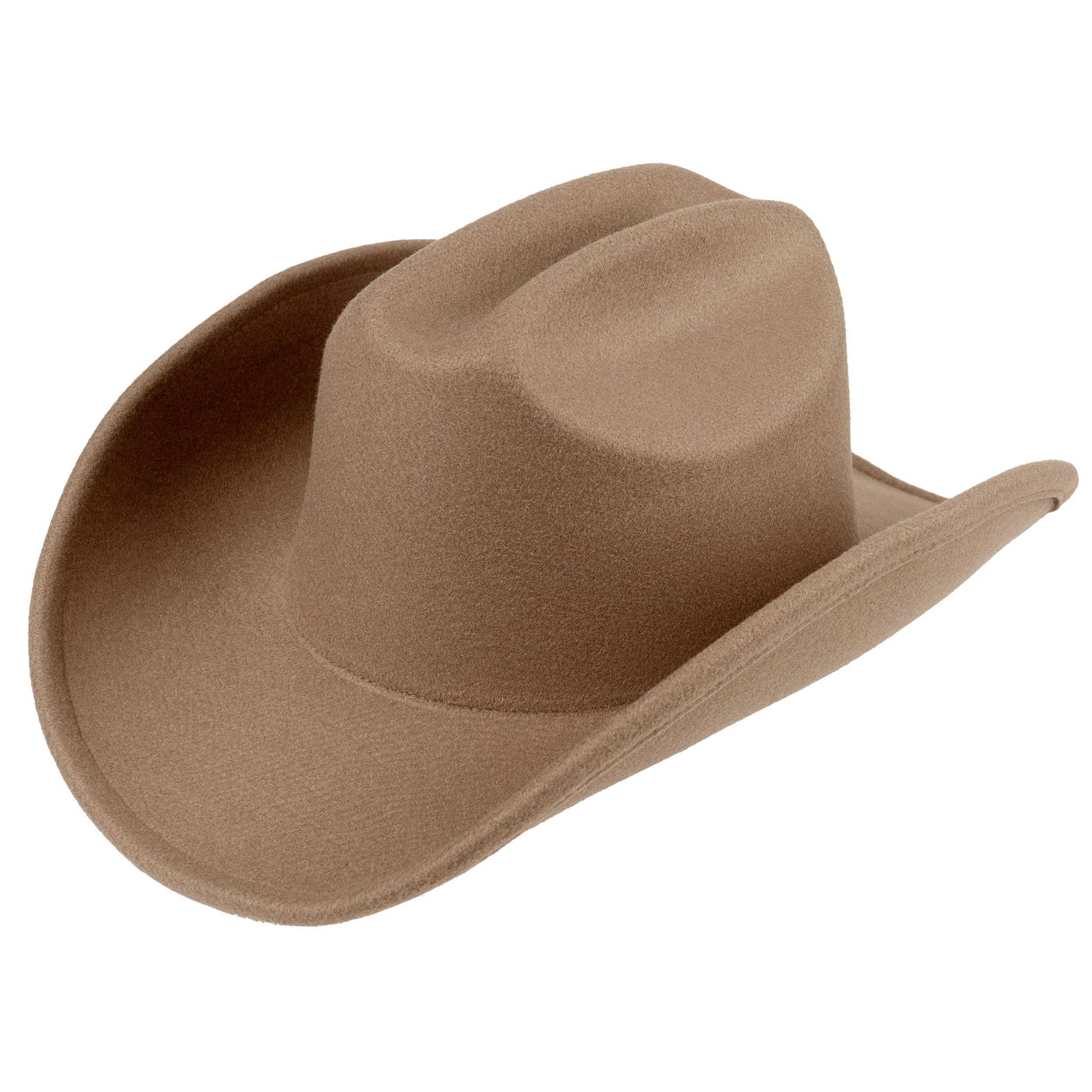 C.C Solid Color Plain Vegan Felt Cowboy Hat
