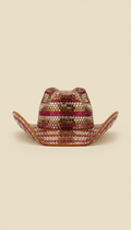 Rhinestone Upcycled Leather Hat