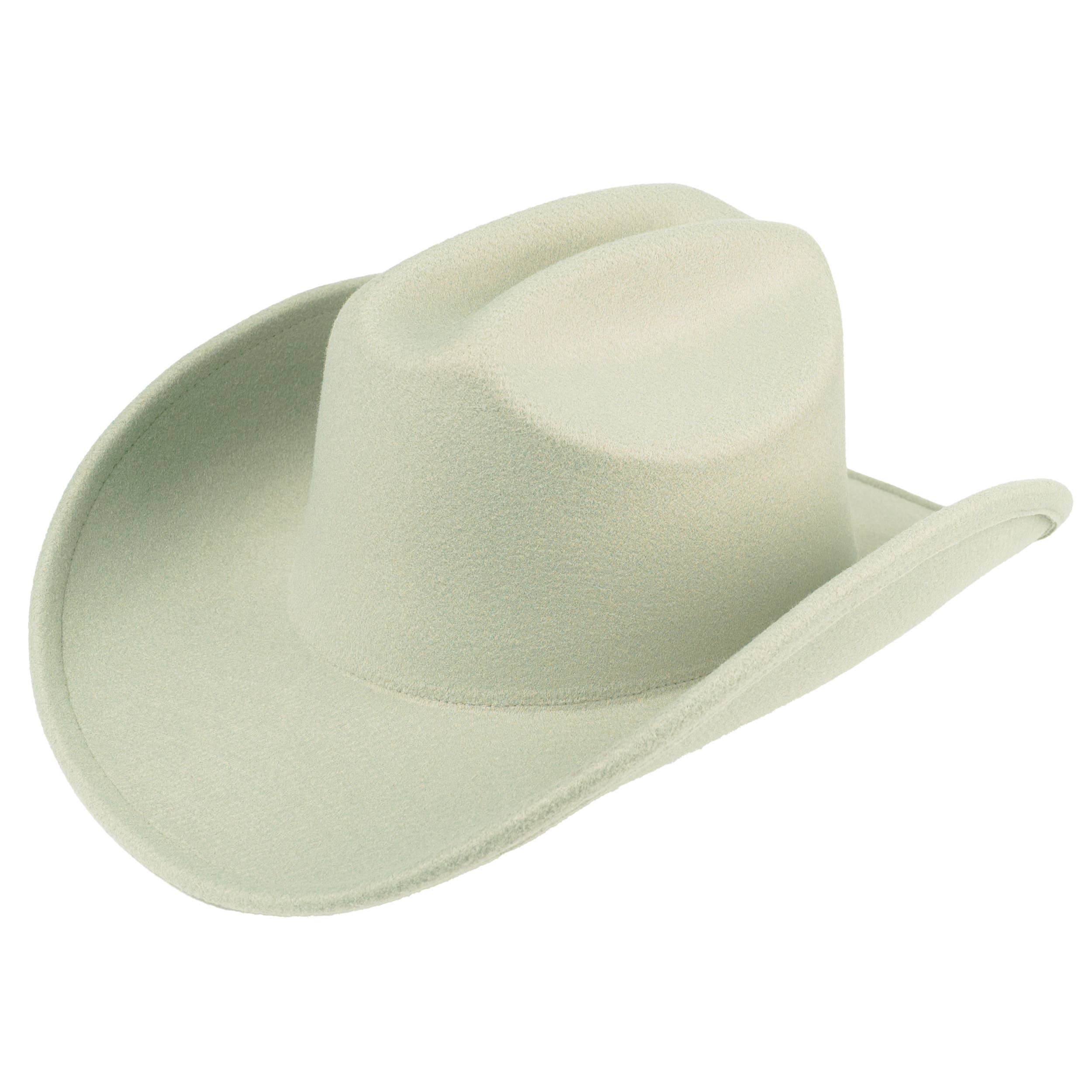 C.C Solid Color Plain Vegan Felt Cowboy Hat