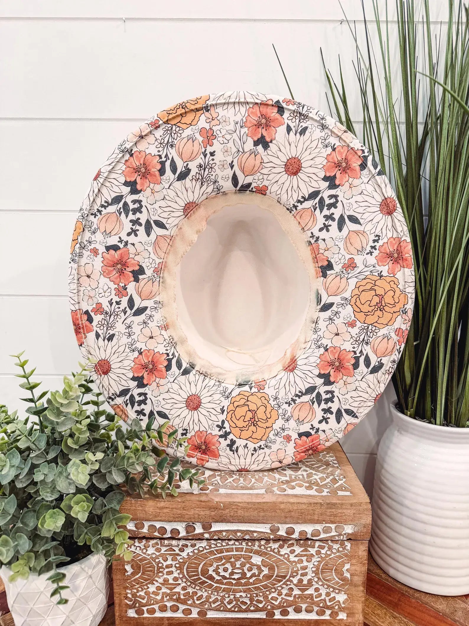 Floral Print Hat