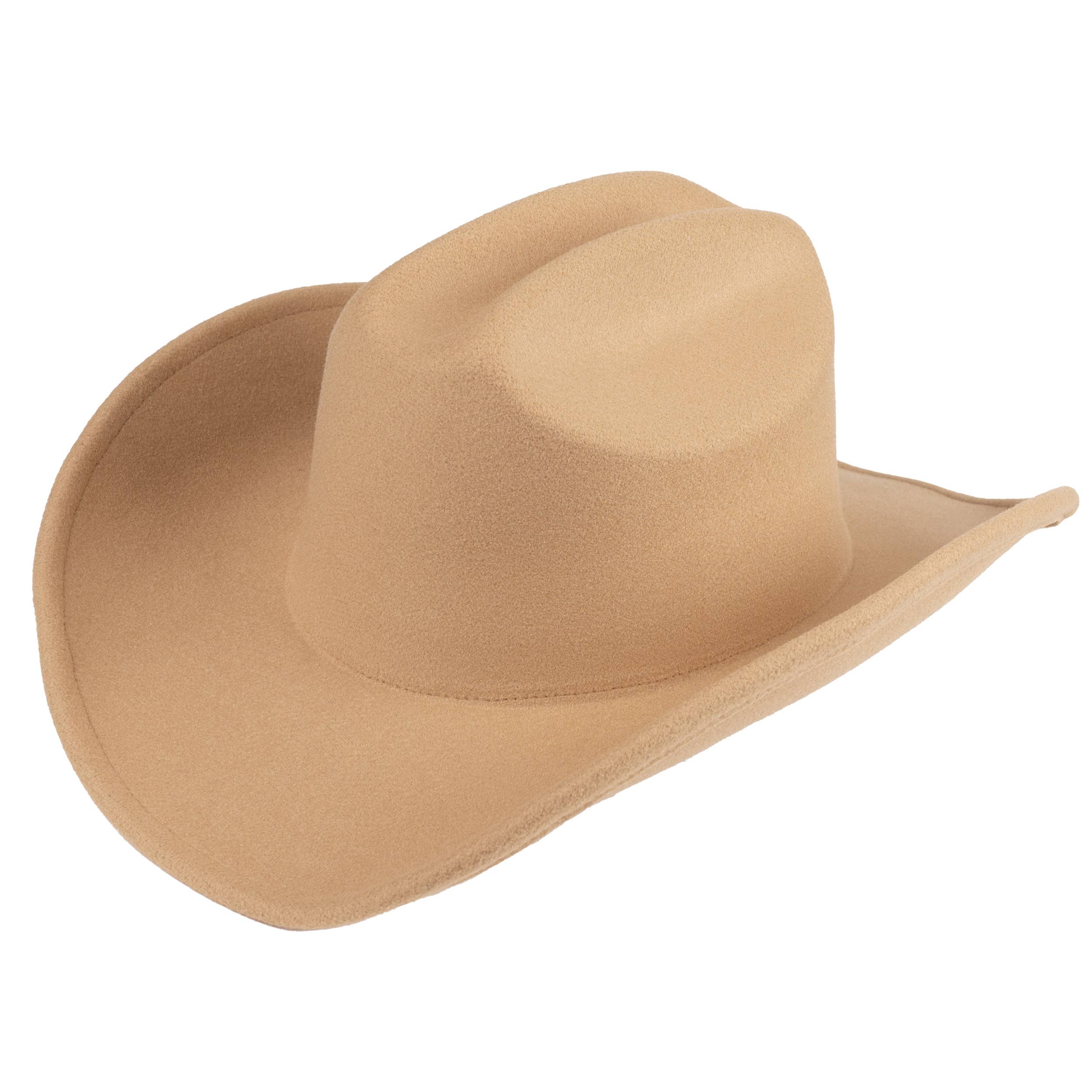 C.C Solid Color Plain Vegan Felt Cowboy Hat