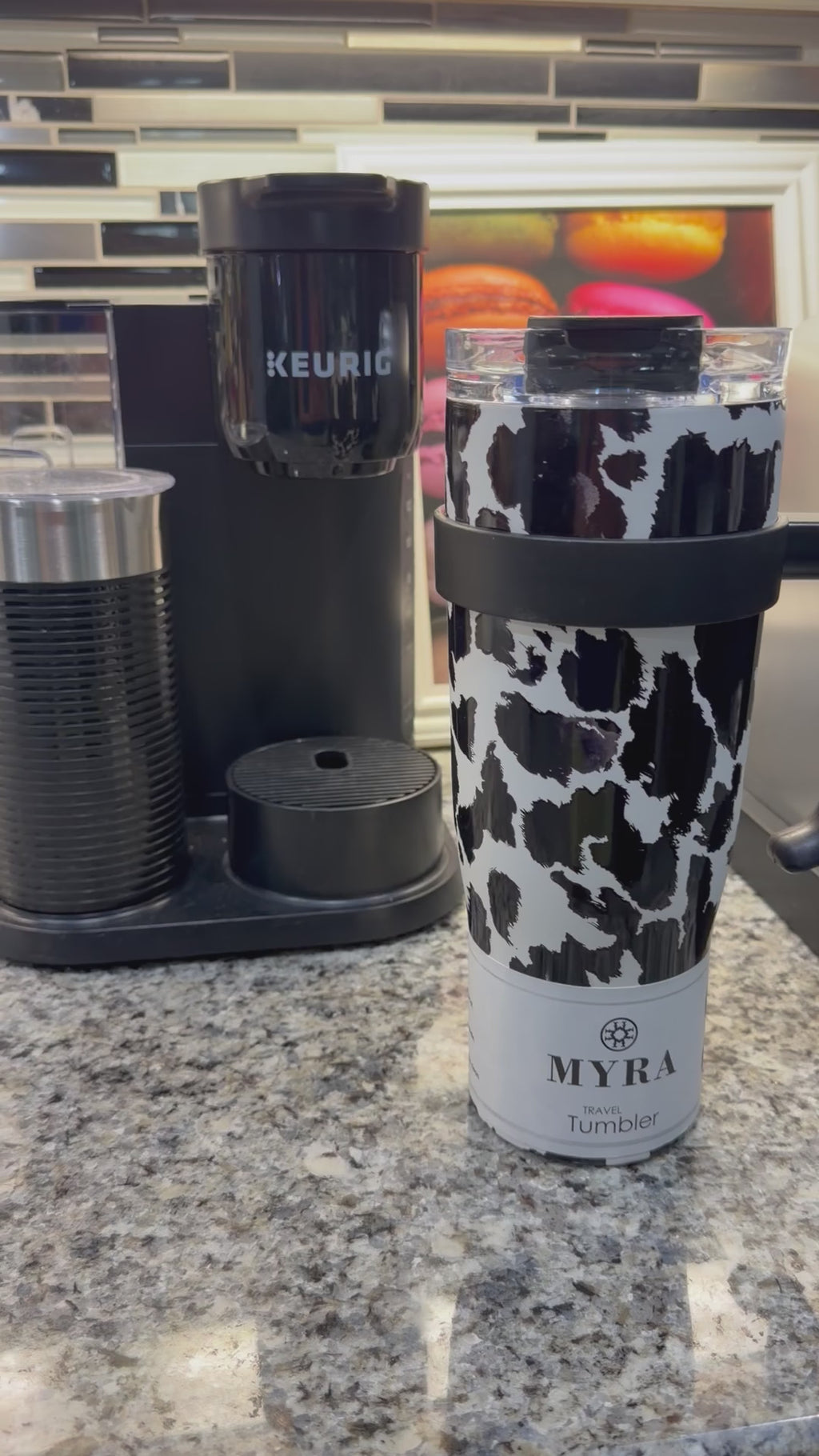 Myra Wide Wyoming Tumbler In Black and White