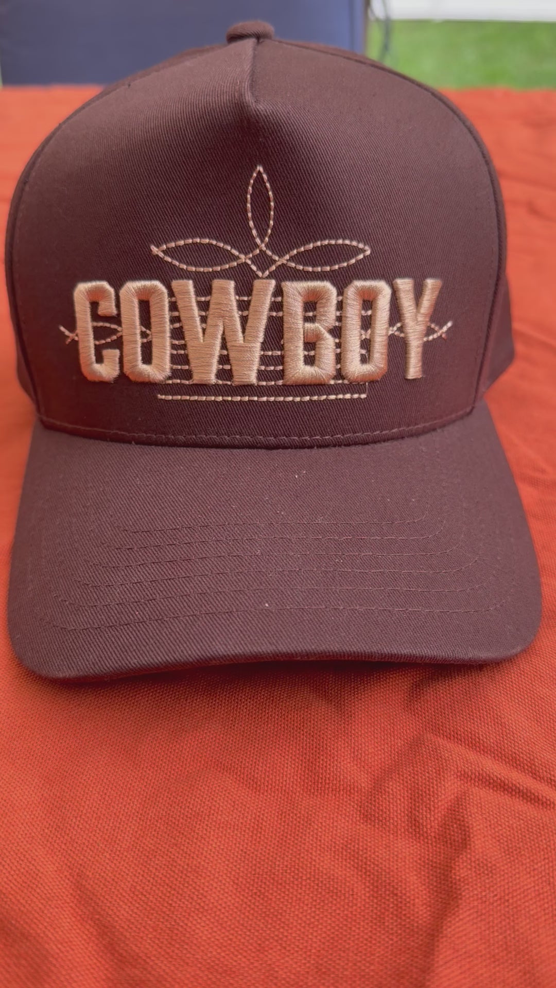 Cowboy Embroidered Two-Tone Trucker Hat